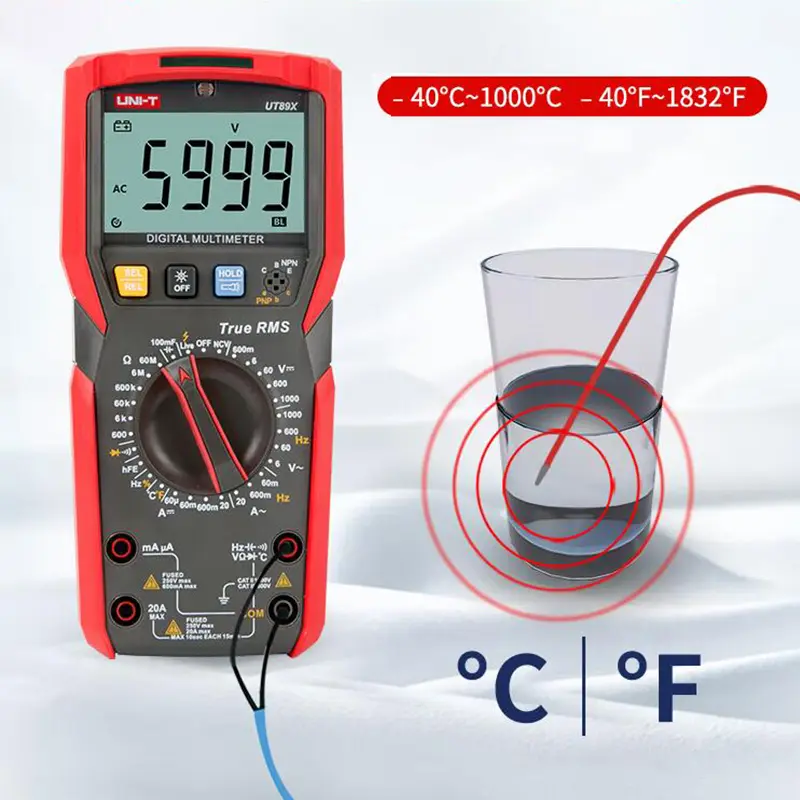 UNI-T Multimeter Digital Professional UT890C UT890D+ UT89X UT89XD UT60S UT60BT UT61B+ UT61D+ UT61E PLUS Electric Tester Meter image 5