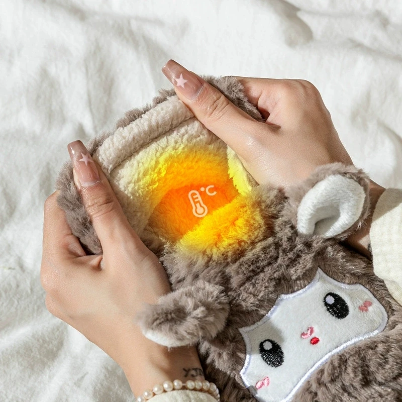 Cute Little Sheep Cotton Slippers for Women Bag Heel Warm Cotton Indoor Shoes Woman Soft Short Plush Home Slippers Ladies