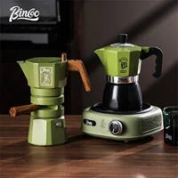Bincoo Double valve Moka Pot Set Electric Stove Coffee Pot Household Italian Espresso Machine Mocha Pot Barista Accessories 220V 1