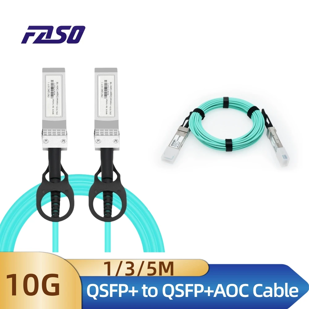 10G Sfp + A Sfp + 1M/2 M3M/5M/10M Om3-Aqua Aoc Cavo Ottico Attivo 1-5M, Per Switch Cisco,Huawei,Mikrotik,Hp,Intel...Etc