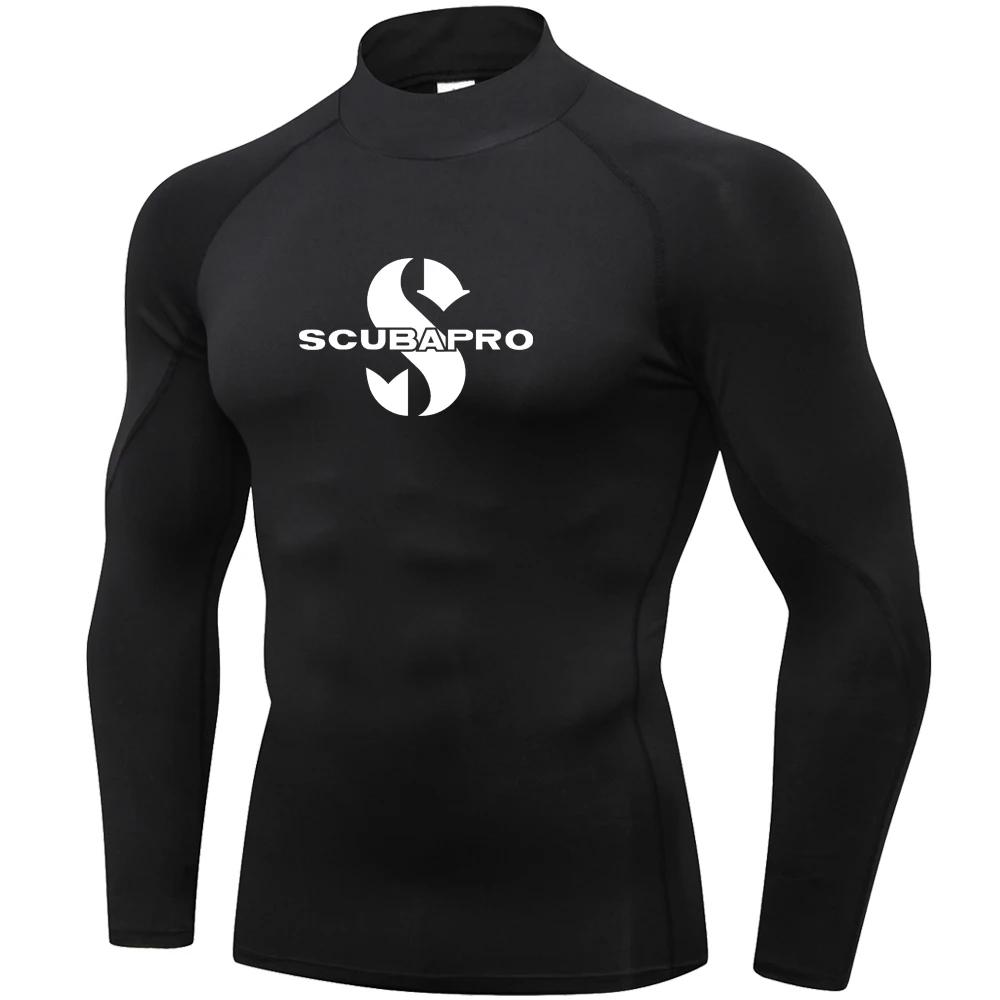 Men swimsuit male swim rash guard Men Swim Surfing T-shirt Beach UV Protection Swimwear Rash Guard Long Sleeve Diving Wetsuit Rashguard Tops Gear Summer Apparel