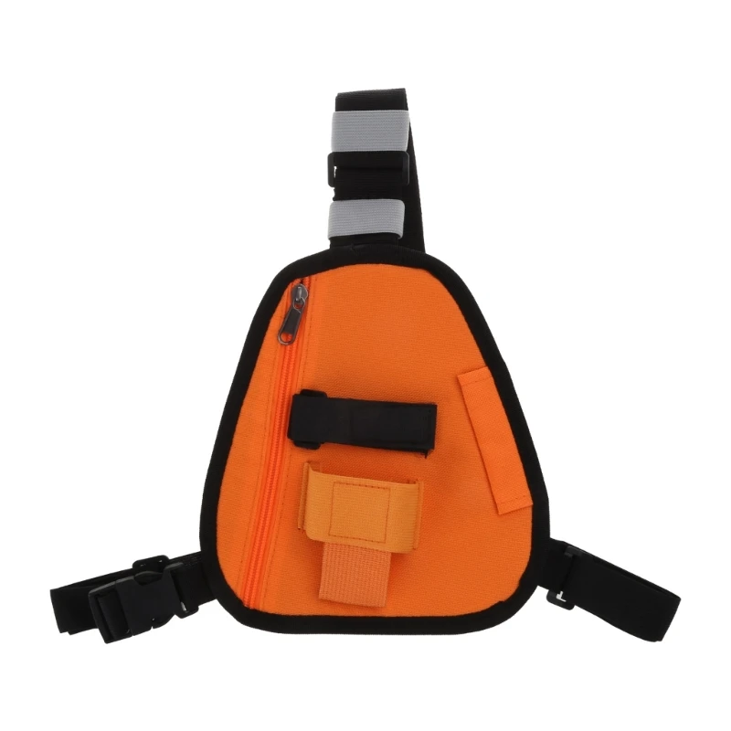 

Adjustable Tactical-Vest Nylon-Military Chest Rig-Pack Holster Harness Walkie-Talkie Waist Pack for Two Way Radio
