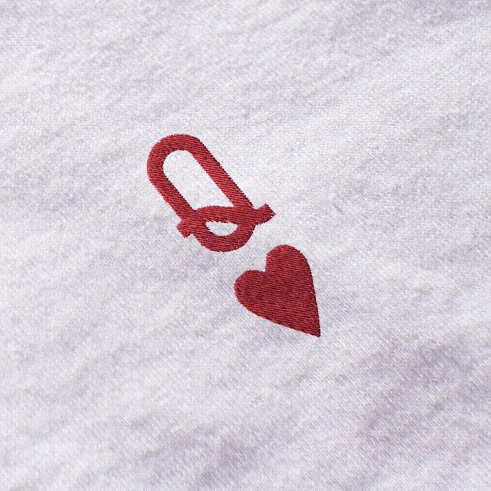 Queen of Hearts Letter Embroidered T Shirts Female White Loose Cotton Tops Tees Summer Short Sleeve Casual Shirt Women 3