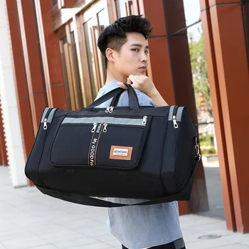 Oxford Portable Gym Bags Large Capacity Fitness Training Bag Multifunctional Wear-resistant Adjustable Strap for Travel Swimming 2