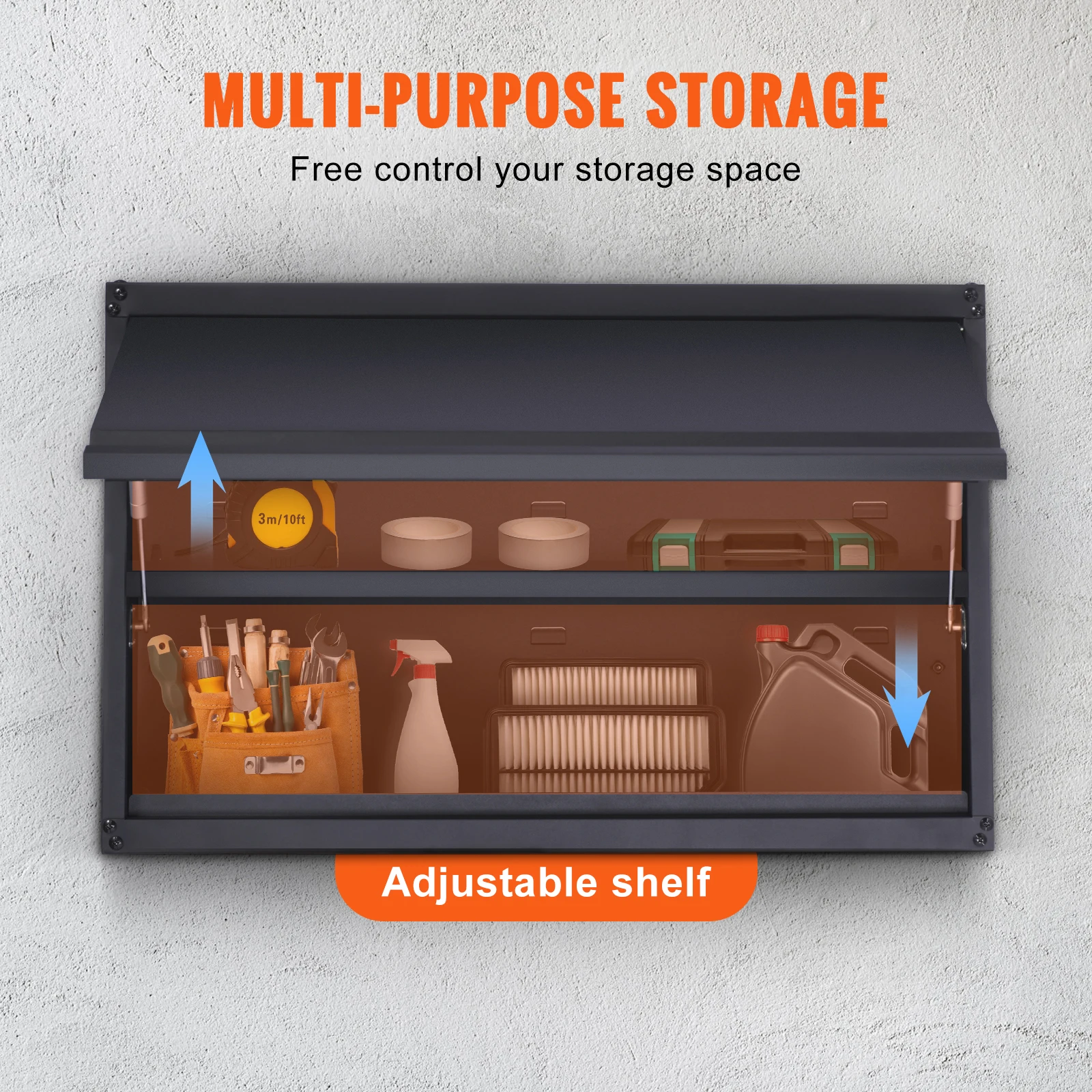 Metal Garage Storage Cabinet with Adjustable Shelves