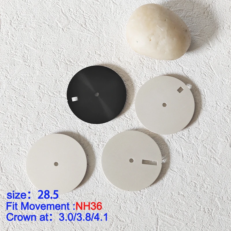 Elegant 28.5mm Men's Watch Dial with Japanese Movement Compatibility