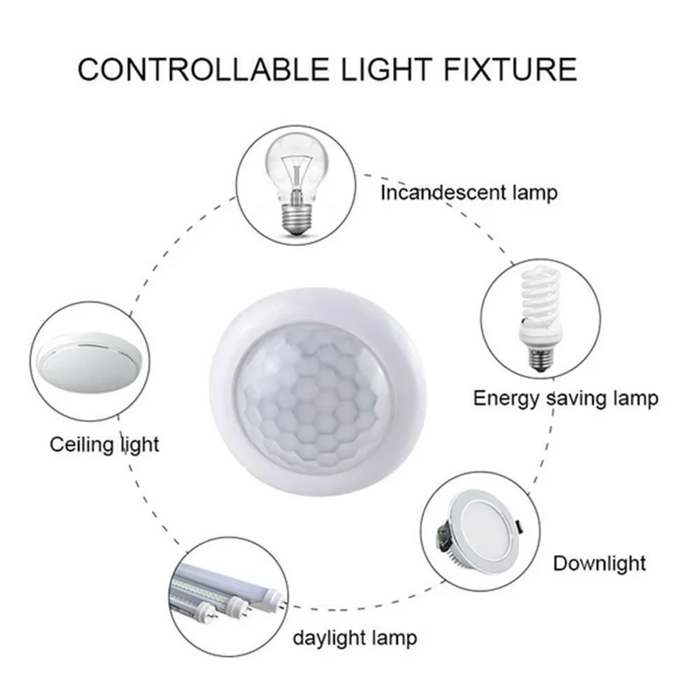 Motion Light Switch Light Switch Warehouse White Sensor Output -20 ℃ -+40 ℃ Ceiling Motion Sensor High Quality
