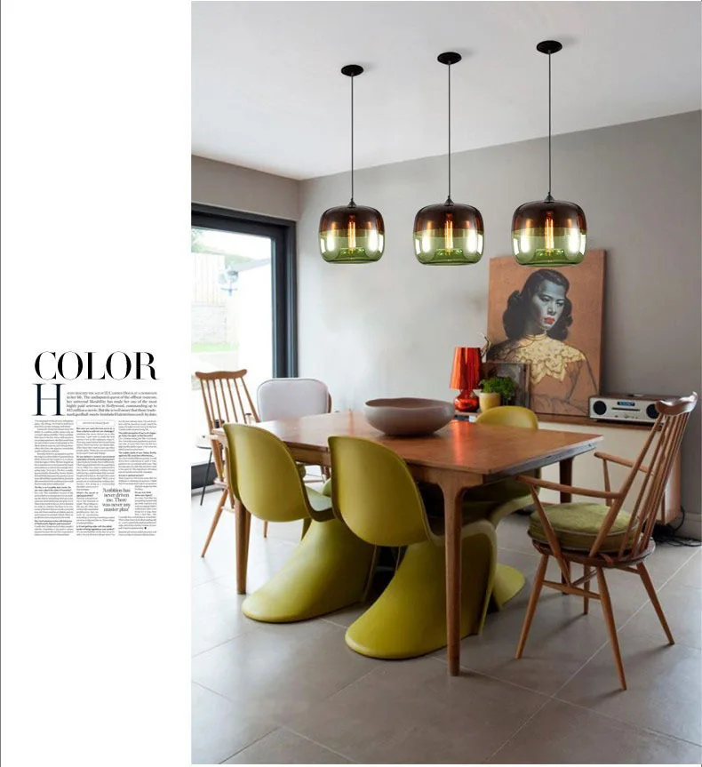 Description Picture 5 of itemModern Bedroom Apple Pendant Lights Personalized Colored Restaurant Glass Lighting Fixtures Kitchen Island Ceiling Decor Lamps