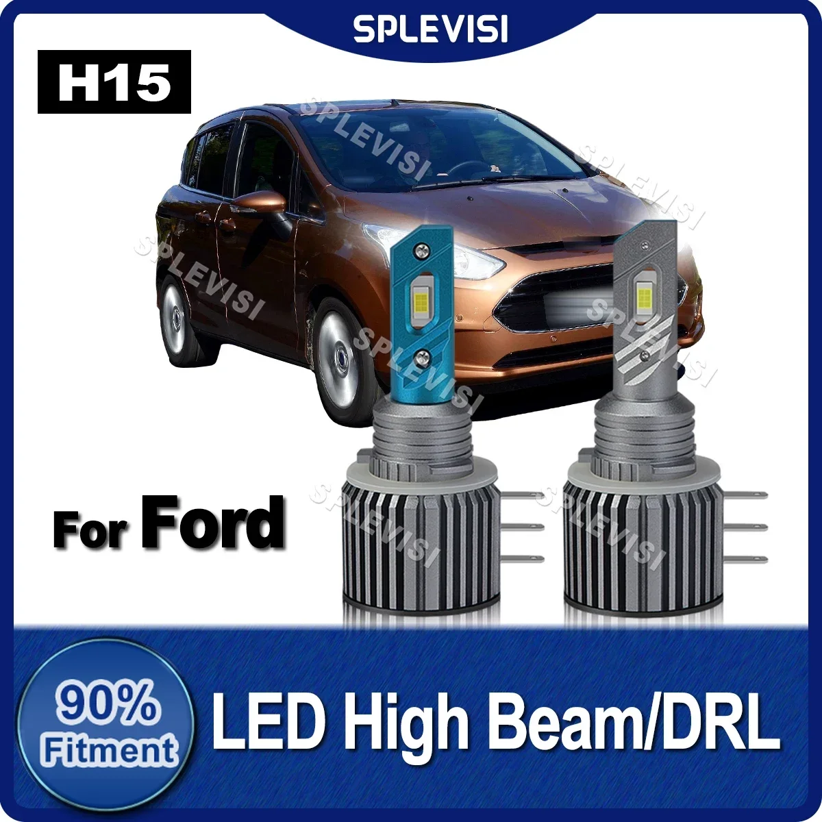 2Pcs H15 Canbus Led High Beam/Drl Day Running Light 15000Lm Per Ford B-Max 2 Ranger Mk3 Ford Focus Mk3 Lampadine Per Auto