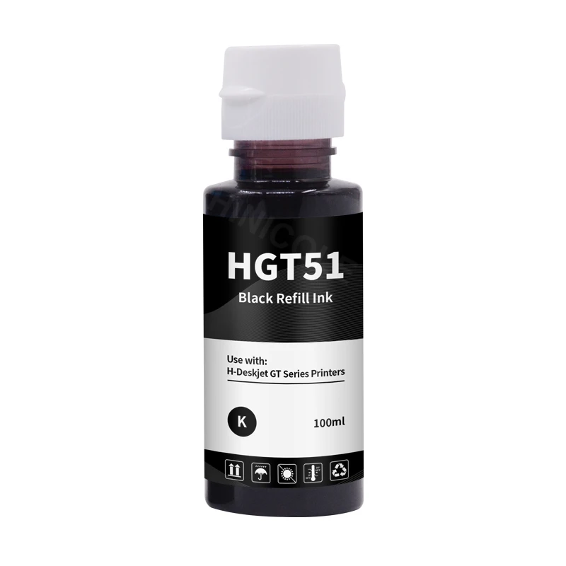 Hinicole GT51 GT52 Dye Ink Bottle For HP DeskJet GT 5810 5820 GT5810 GT5820 51 52 Tank 310 410 318 418 Inkjet Dye Ink Printer
