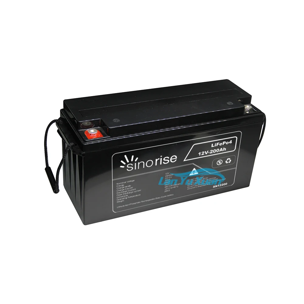 

Sinorise lithium ion batteries 12v 200ah for Golf Cart/ RV/ Marine/ UPS/ camping car/ home Appliance/solar energ
