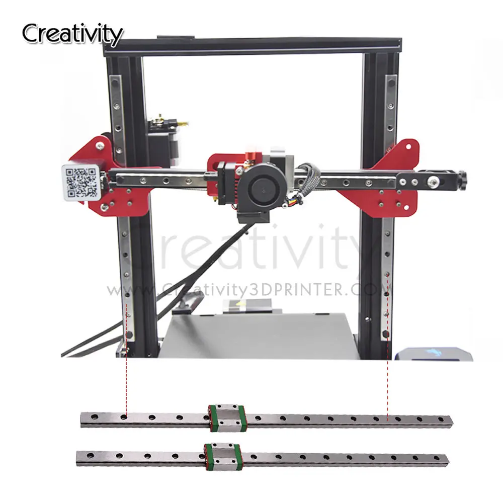 Accessoires d'imprimante 3D touristes axe Z MGN12C Kit de guidage linéaire avec plaque fixe montage prompt ket pour Ender-3/3S /Pro/V2 CR-10/S/S4/S5