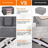 Large Clothes Storage Bags with Zips Duvet Storage Bag King Size Thick Breathable Fabric Underbed Storage Bags with Clear Window 4