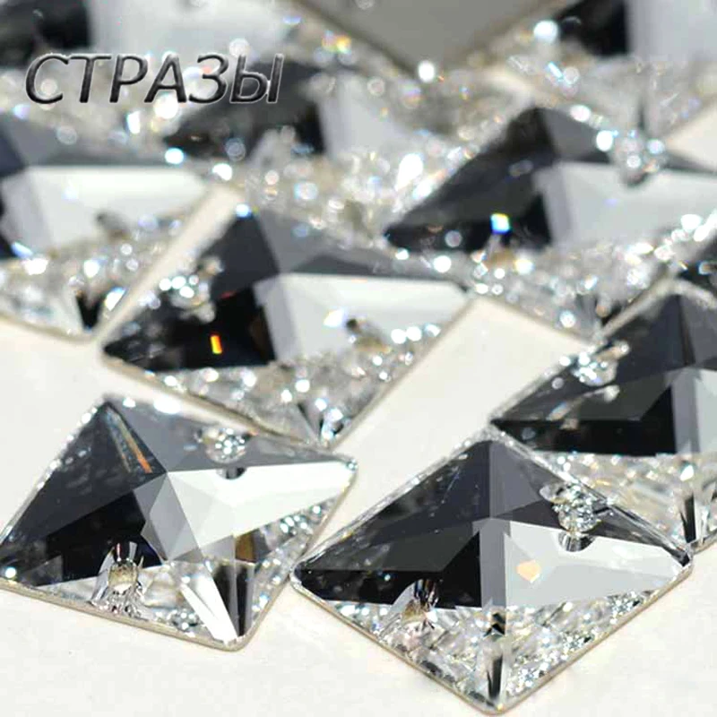 

6A Sew On Rhinestones Sewing Accessories Crystal 3240 Square 10mm 12mm 14mm 16mm 22mm Stones for Clothes Crafts Garment