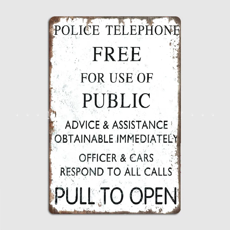 Tardis Door Plate Metal Tin Sign Truck Indoor And Outdoor Home Bar Coffee Kitchen Wall Decoration