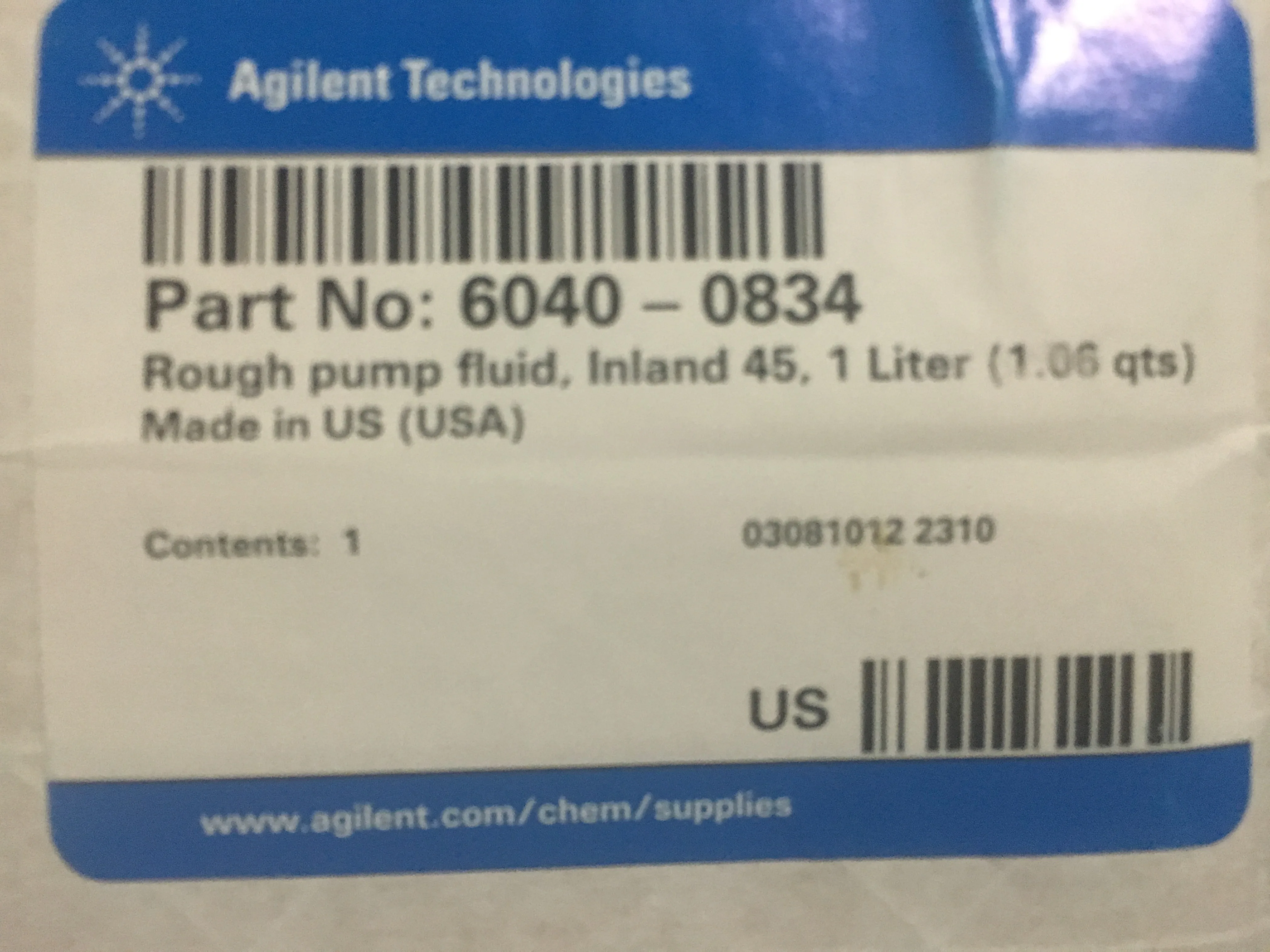 

Масло для насоса Agilent 6040-0834 5191-5851 1 л, масло для переднего насоса E1M18