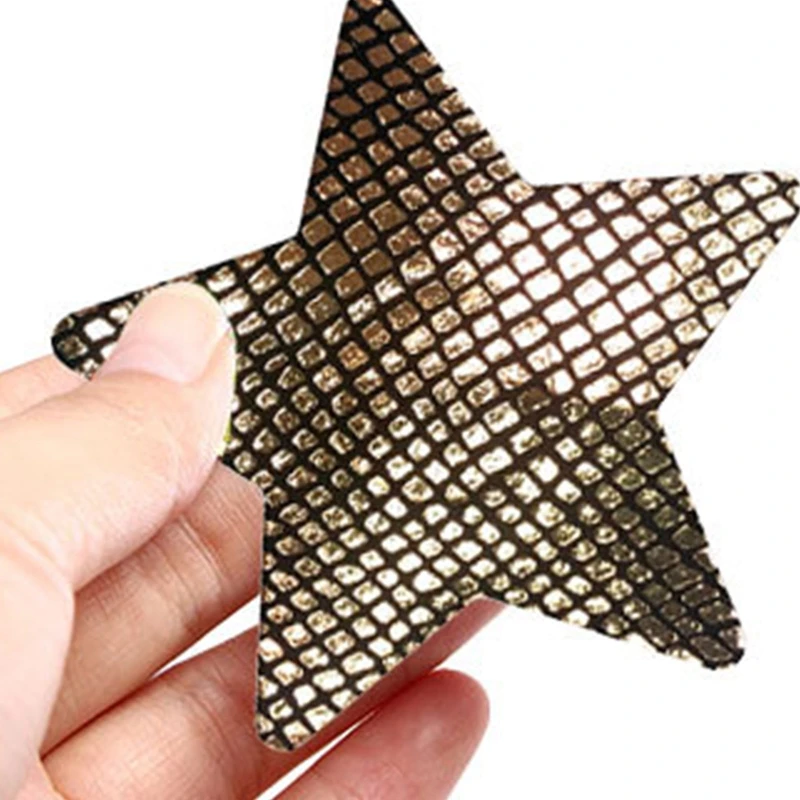 

1 Pair Snakeskin Printed Disposable Self Adhesive Pasites Flower Star Heart for Cross Shaped Nipple Covers Breast Stickers P8DB
