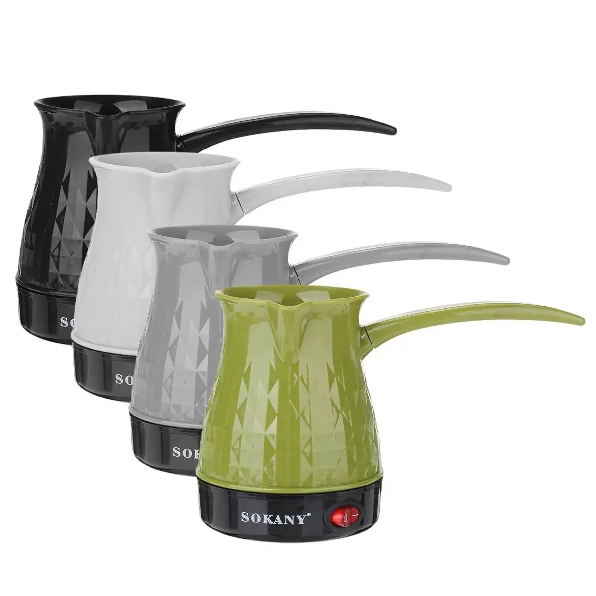 500W 500ml Stainless Steel Separated Italian Mocha Pot Greek Turkish Electric Coffee Pot Portable Espresso Machine
