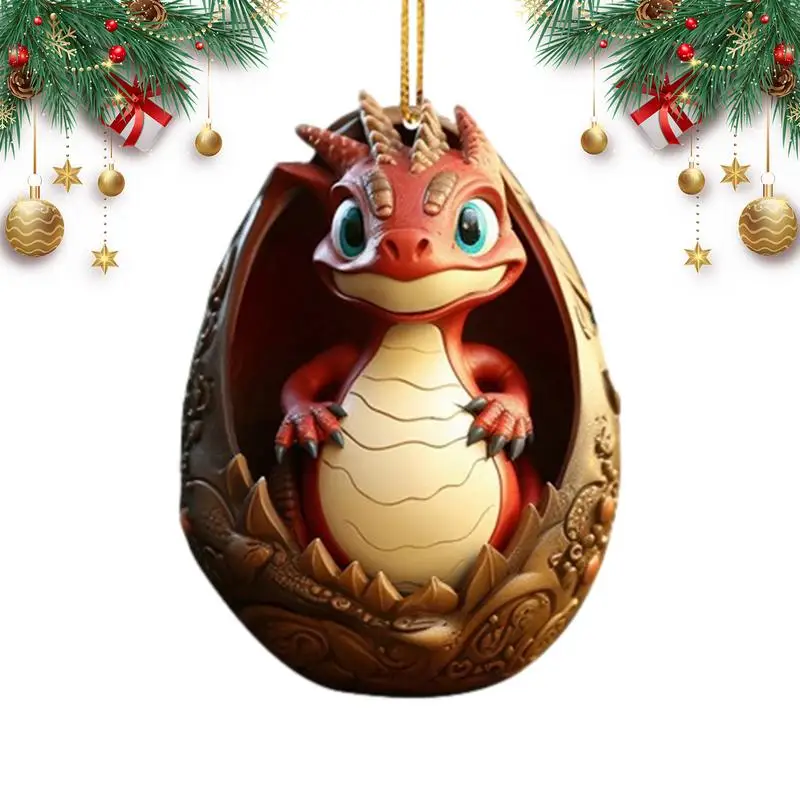 

Dinosaur Christmas Decorations Mini Dinosaur Pendant Ornament 2D Acrylic Christmas Tree Decor Miniature Figurines Home Decor