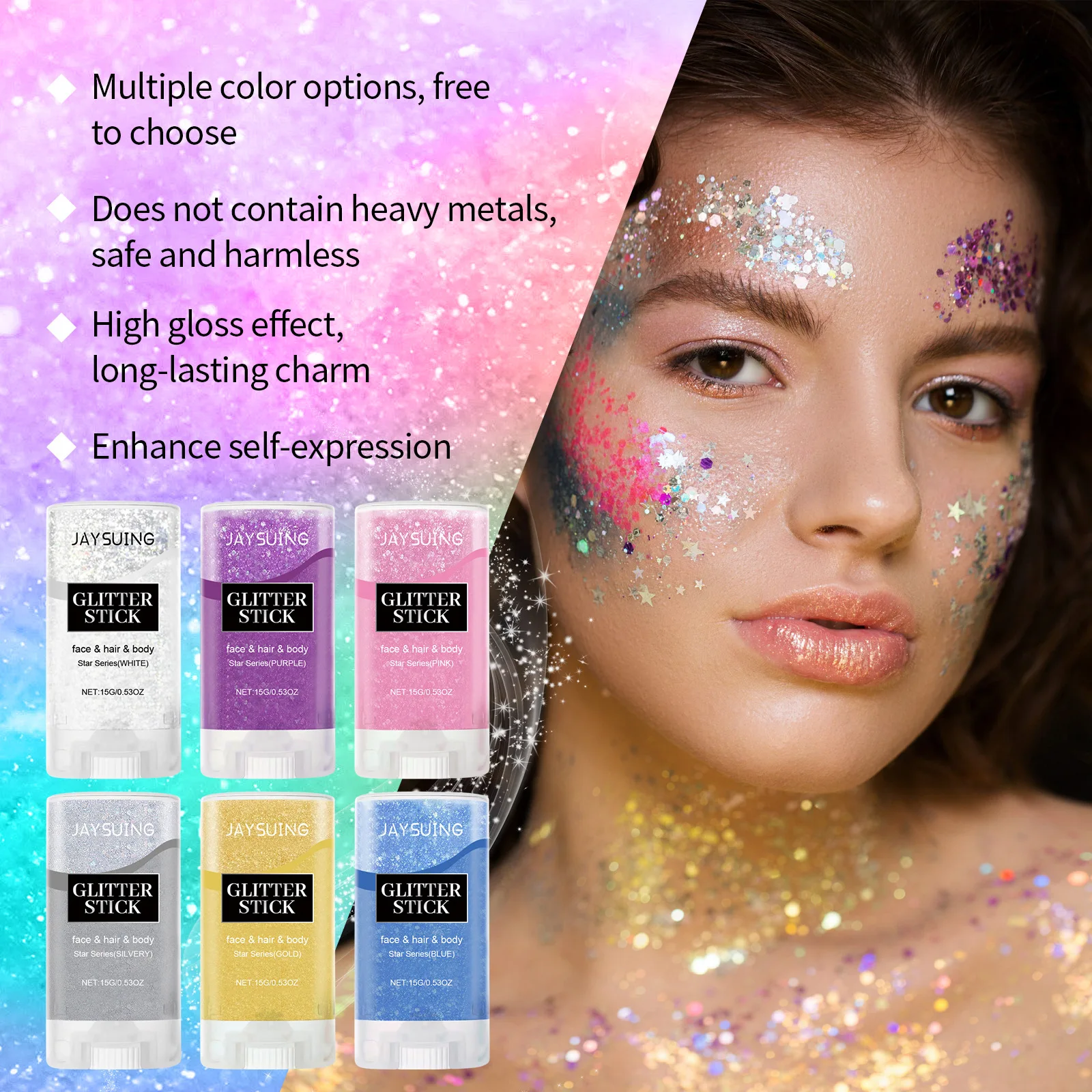 High Glitter Gloss Gel Body Mermaid Sequin Long Lasting Shine Shimmering Powder Brightening Face Stage Highlighter Makeup Gel 3