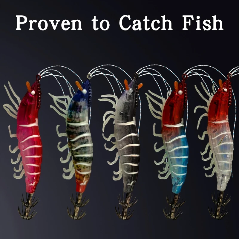 1pc Webfoot Octopus Egi Octopus Shrimp Bait Luminous Cuttlefish Horizontal Fishing Lure Short Arm Octopus Fishing Lure 쭈꾸미 에기