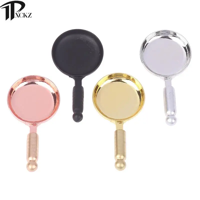 

Dollhouse Pan Miniature Kitchen Utensils Pan Small Frying Pan Model Accessories Toys
