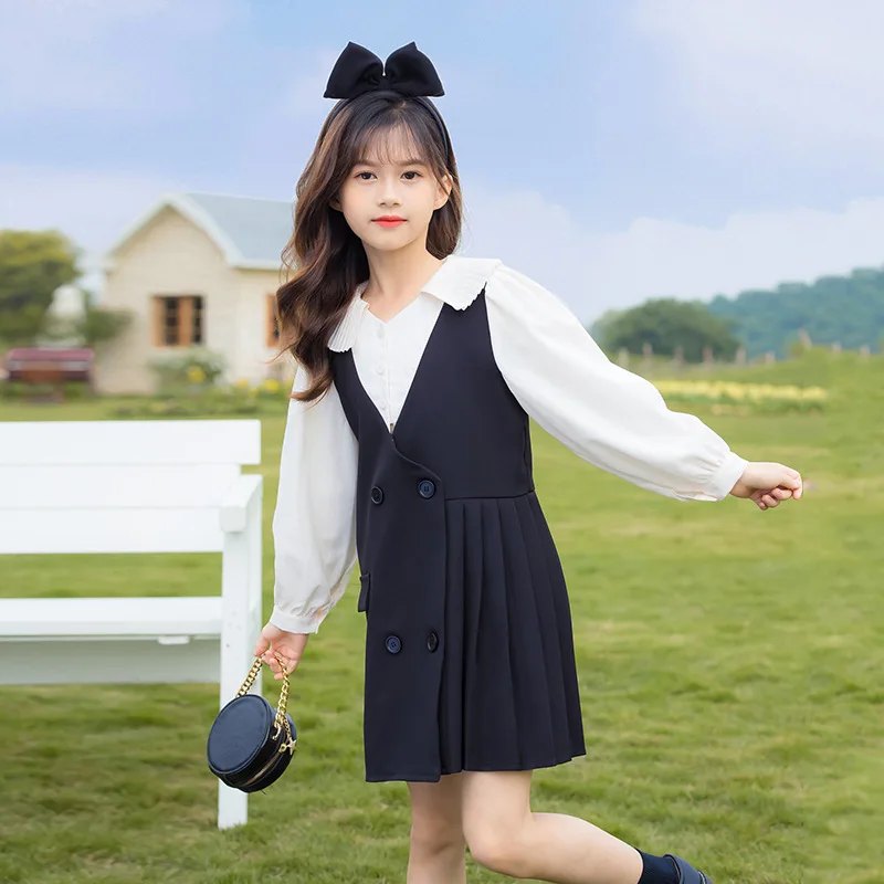 

Korean Teenage Girls Dress Spring Autumn New Kids Princess Dress for Girls Clothing Long Sleeve High Quality Children Clothes