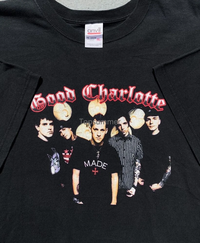 

Vintage Good Charlotte 2002 Band Grunge Tour Black T-Shirt