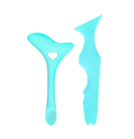 Winged Applicator Set Resusable Silicone Eyeliner Guide Eyeliner Stencil Mascara Shield Tool for Eye Makeup Mask Applic eyeliner stencil tool makeup tools mascara applicator template eye makeup tools mascara applicator tool 2Pcs Set
