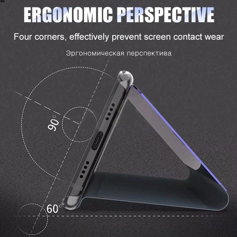 Elegant Smart Mirror Flip Case - Premium Protection