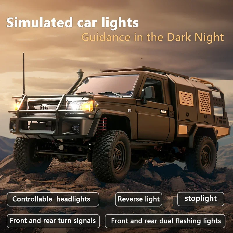 MN82S LC79 MN82Pro 2.4G 1:12 Full Scale Pickup Short Truck 4WD Climbing Car RC Car Remote Control Toy For Christmas Xmas Gift 4