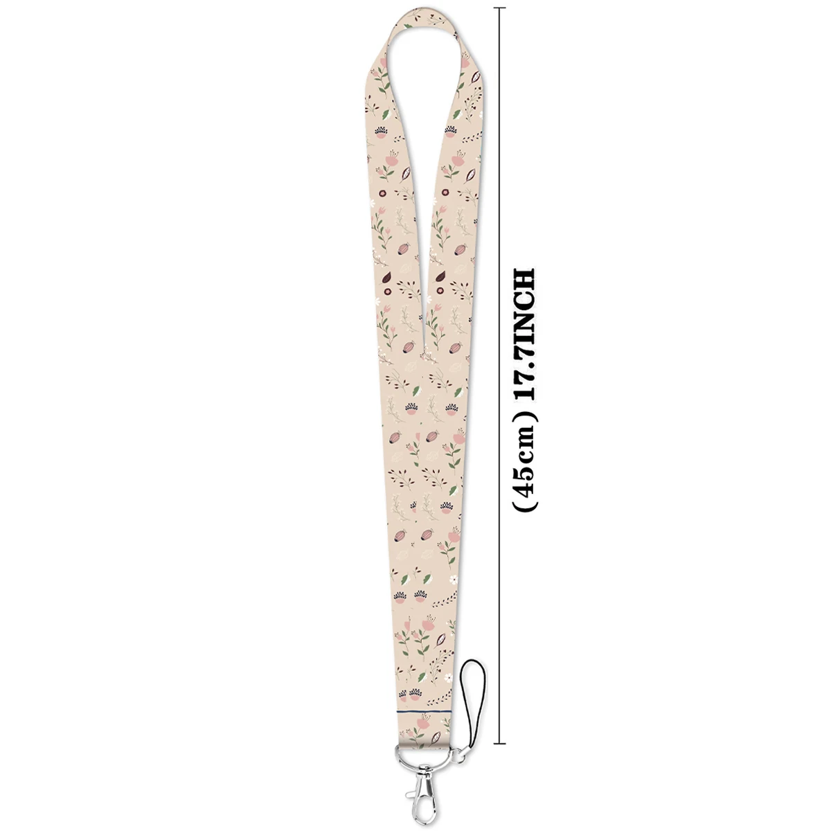 Moon-Themed Lanyard with Card Holder and Cartoon Bow Design - Floral Neck Strap