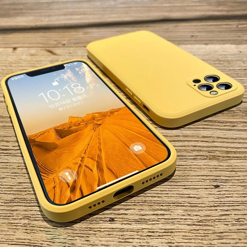 Original Liquid Silicone Soft Case For iPhone 14 13 12 11 Pro Max X XR XS Max 8 7 6S 6 Plus Luxury Shockproof Back Cover Shell_voghion.com