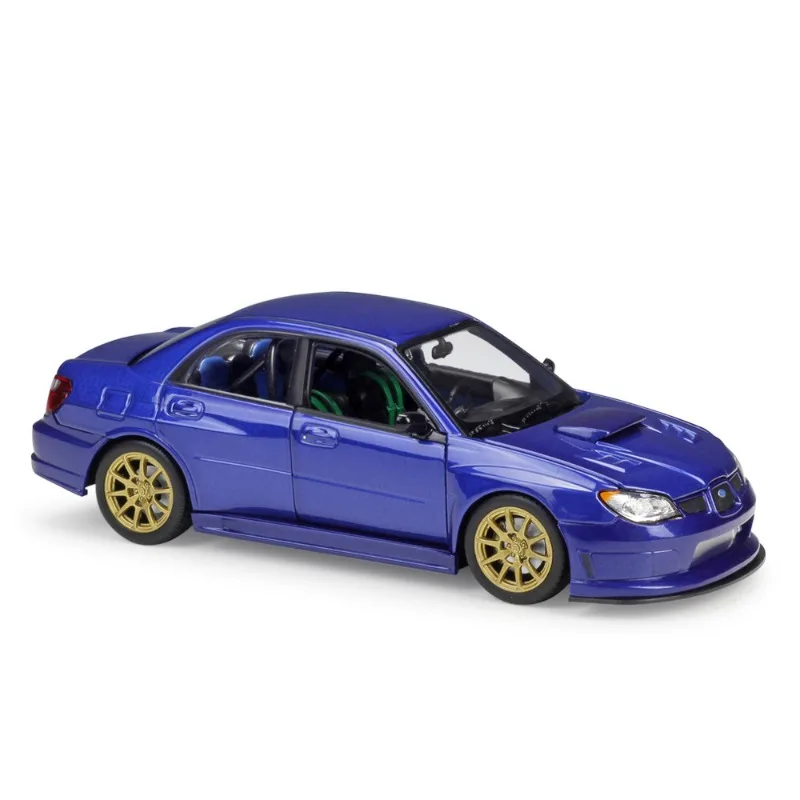 New WELLY 1:24 Impreza WRX STI Car Model Metal Diecast Simulated Alloy Toys Car Model Boy Hobbies Collectible Gifts Ornaments