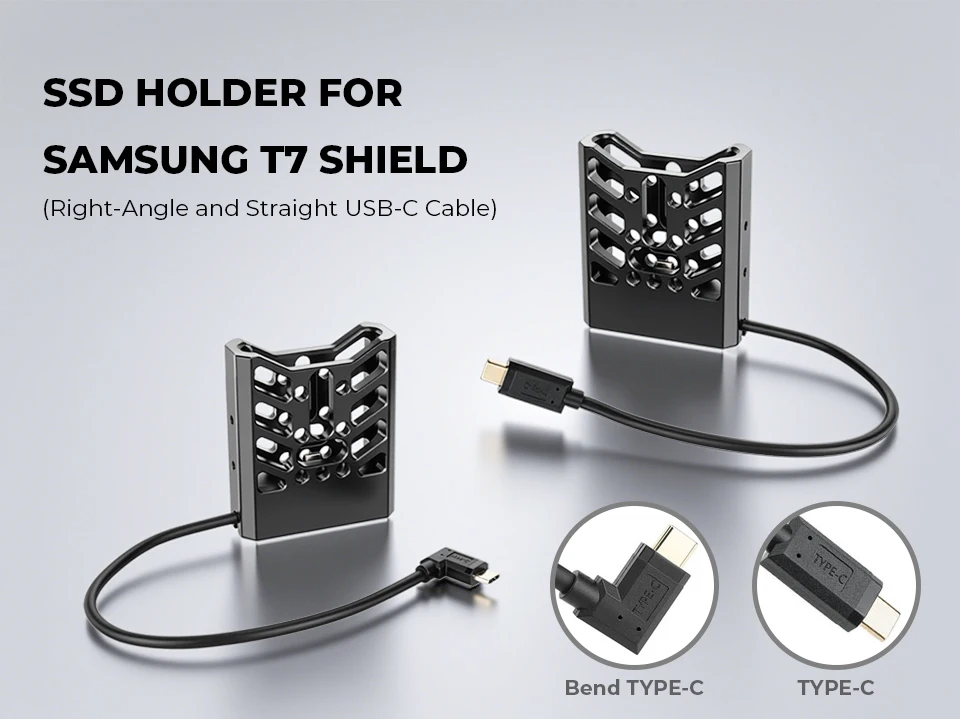 Mount Bracket SSD Holder With 1/4"-20 Screws and USB-C 3.2 Gen2 10 Gb/s Connecti