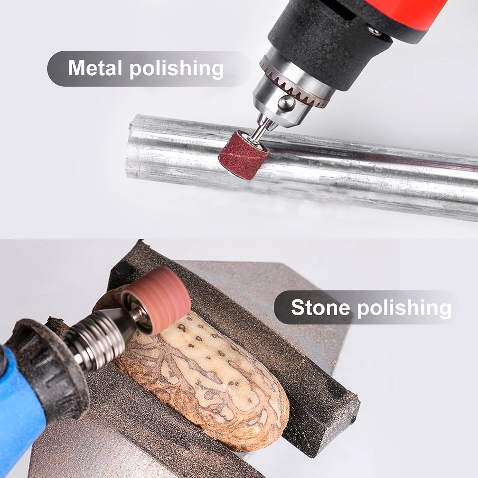 thumbnail image 2 of 551-Piece Sanding Drum Kit For Rotary Tools - 7 Grits With Mandrels & Chuck 2 of 13