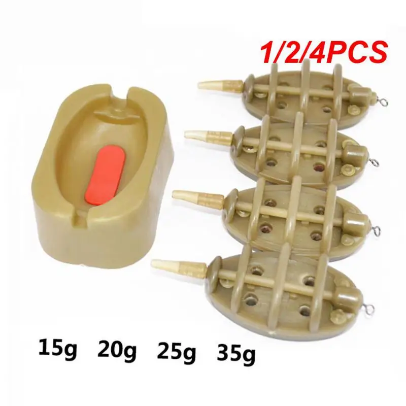 

1/2/4PCS Fishing Bait Cage Plastic 4 In 1 High-quality Attractive Useful Fish Bait Feed Fishing Nesting Device