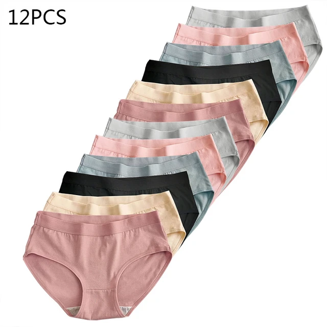 Solid Underwear Women Cute Breathable  Women Underwear Cute Cotton Briefs  - 12 - Aliexpress