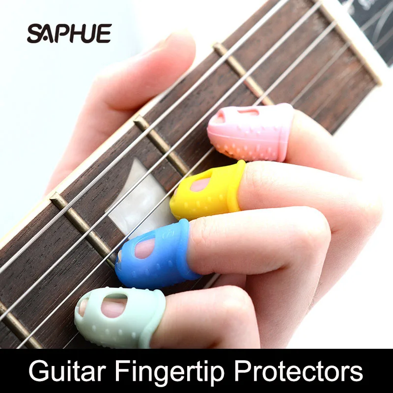 Silicone Finger Guards Guitar Fingertip Protectors For Ukulele