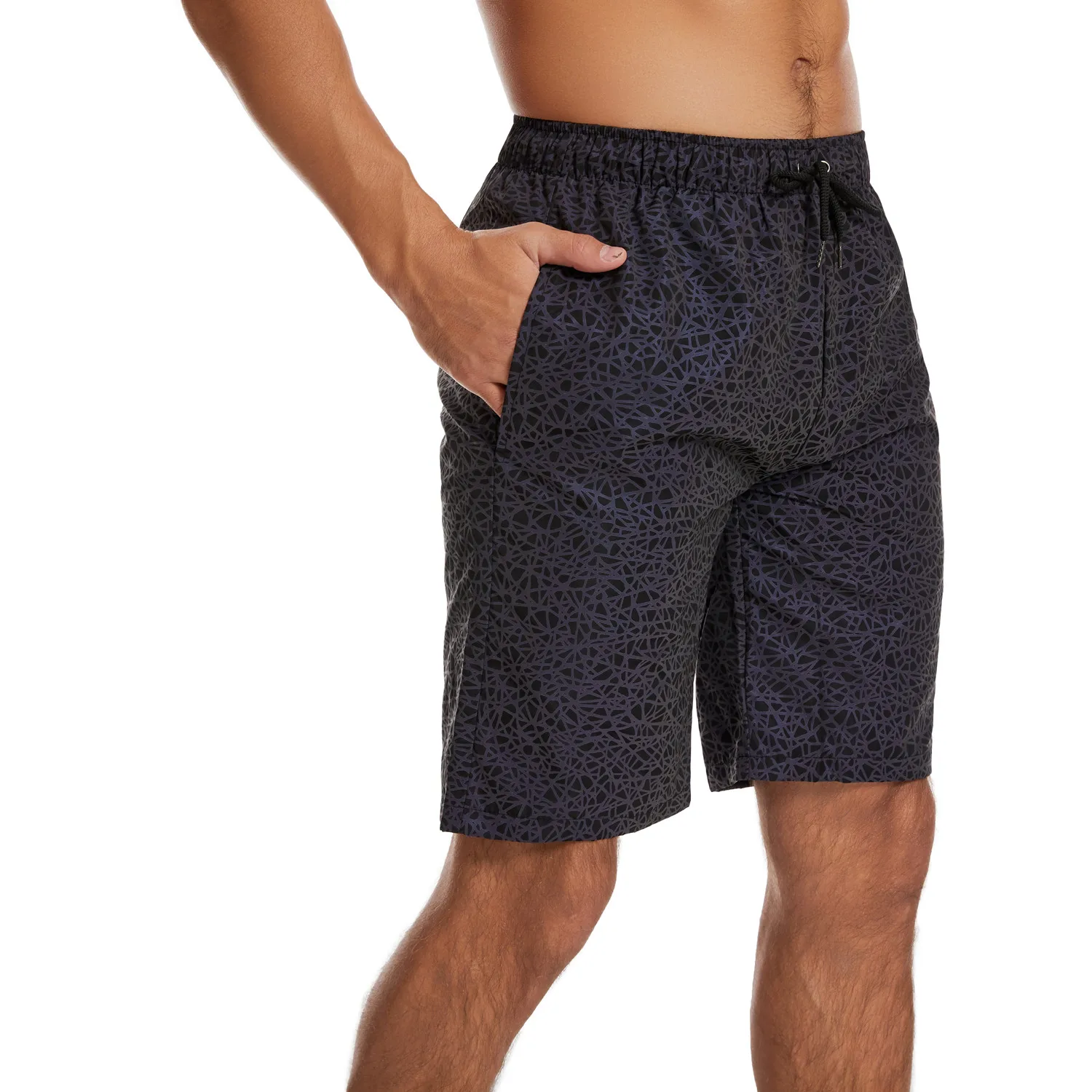 Pantaloncini riflettenti Hip Hop Color arcobaleno uomo sport all