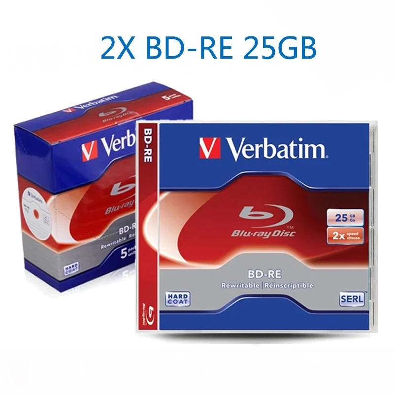 Disco Blu-ray Verbatim Bd-re 25gb 2x Bdre Bluray em Branco Discos Dupla Camada Regravável Pacote