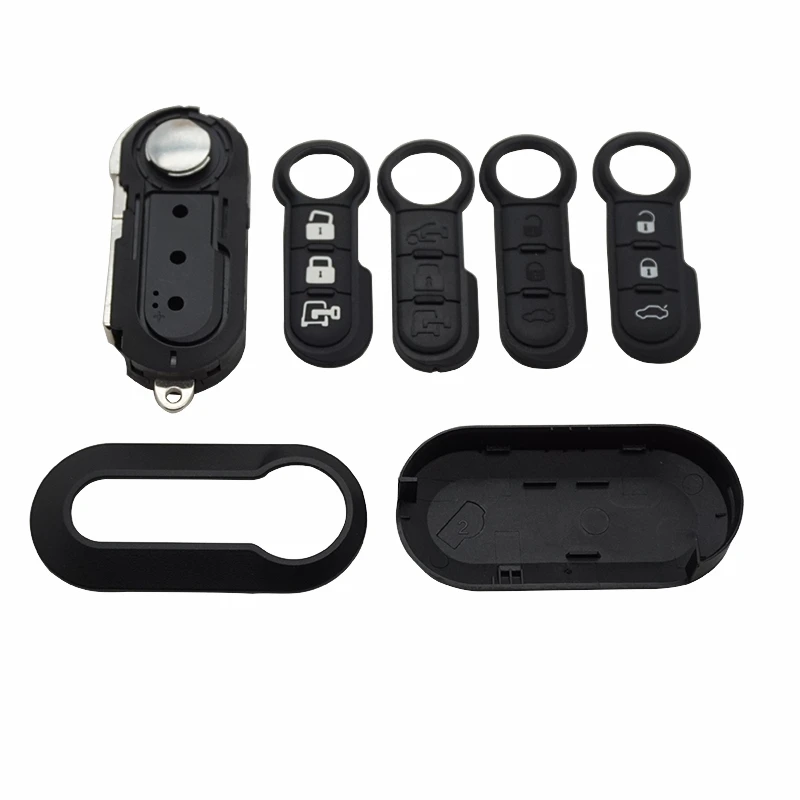 Car Key Shell Case Fob 3 Button SIP22 Blade for FIAT 500 Panda Punto Bravo Ducato Stilo Remote Auto Smart Key
