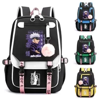 Popular Anime Satoru Gojo Harajuku Pattern Backpack Teenager Fashion Outdoor Zipper Rucksack USB Large Capacity Backpacks 1
