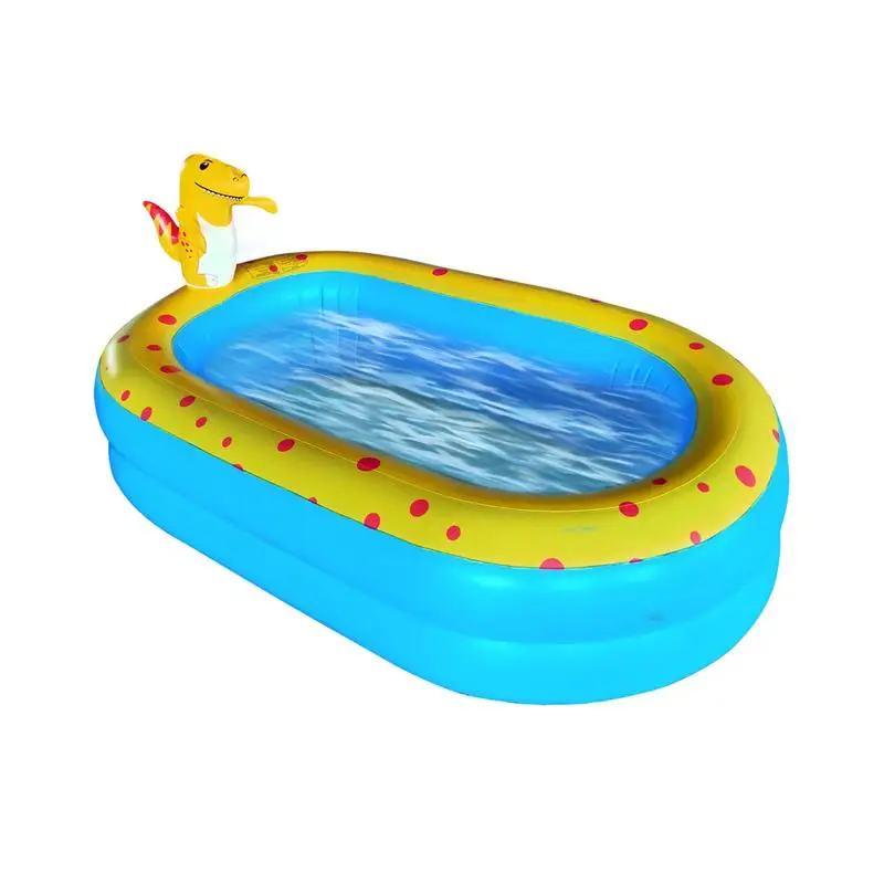 

Dinosaur Sprinkler Pool Kiddie Inflatable Swimming Pool Highly Elastic Dinosaur Water Sprayer Small Inflatable Pool For 2-3 Kids