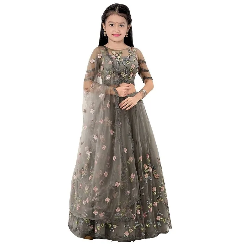 Abbigliamento Da Festa Per Bambini Vestito Da Ragazza Lehenga Choli Designer Indian Festive Wear