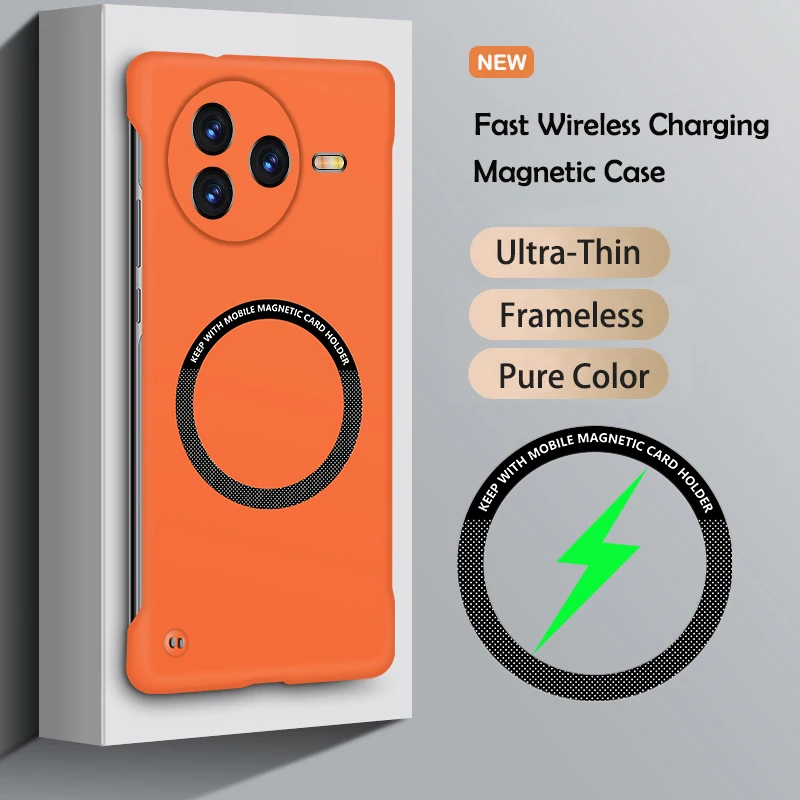 Luxury Ultra Slim Magnetic Frameless Solid Color Shockproof Phone Case