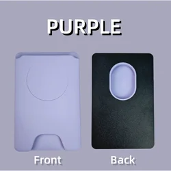 Magnetic Wallet Card Holder with Foldable Grip and Stand (Purple)