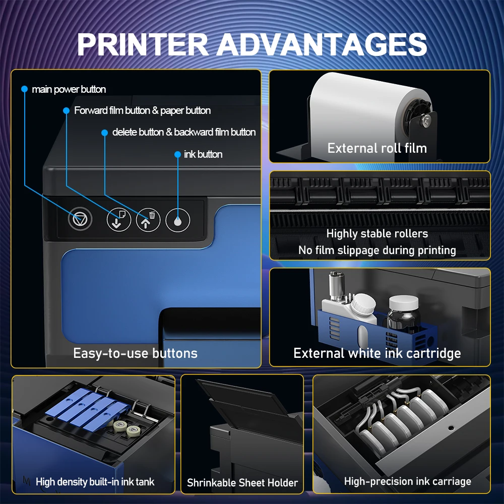 OYfame A4 DTF Printer For Epson XP600 DTF Printer Impresora dtf a4 With DTF Oven For Clothes Jeans A4 t shirt Printing machine