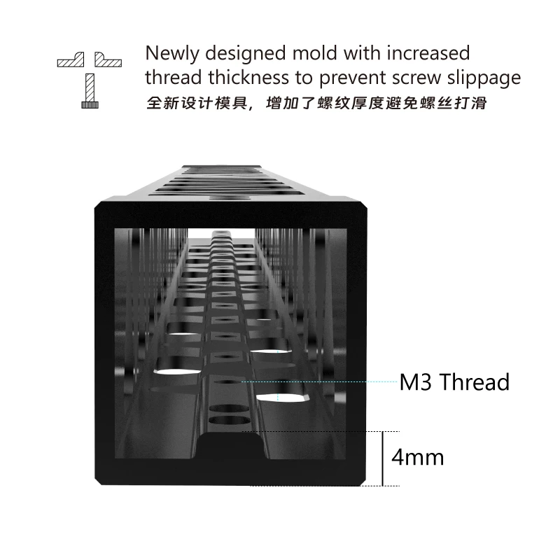 Mellow Custom Vzbot X-gantry Rail Square Tube Leve Alta Nivelamento Adequado para Impressora 3d Vzbot 235 330 - Imagem 2