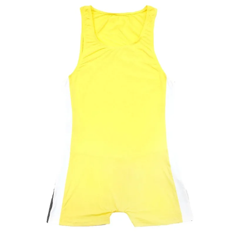 Men Undershirts Leotard Sports Workout Bodysuit Shorts Wrestling Singlet Fitness Jumpsuit Sexy Slip Ice Silk Underwear Swimwear men underwear